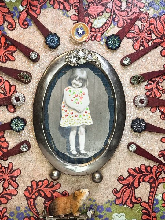 Happy is a Virtue - mixed media assemblage by Sara Saltee — Rob